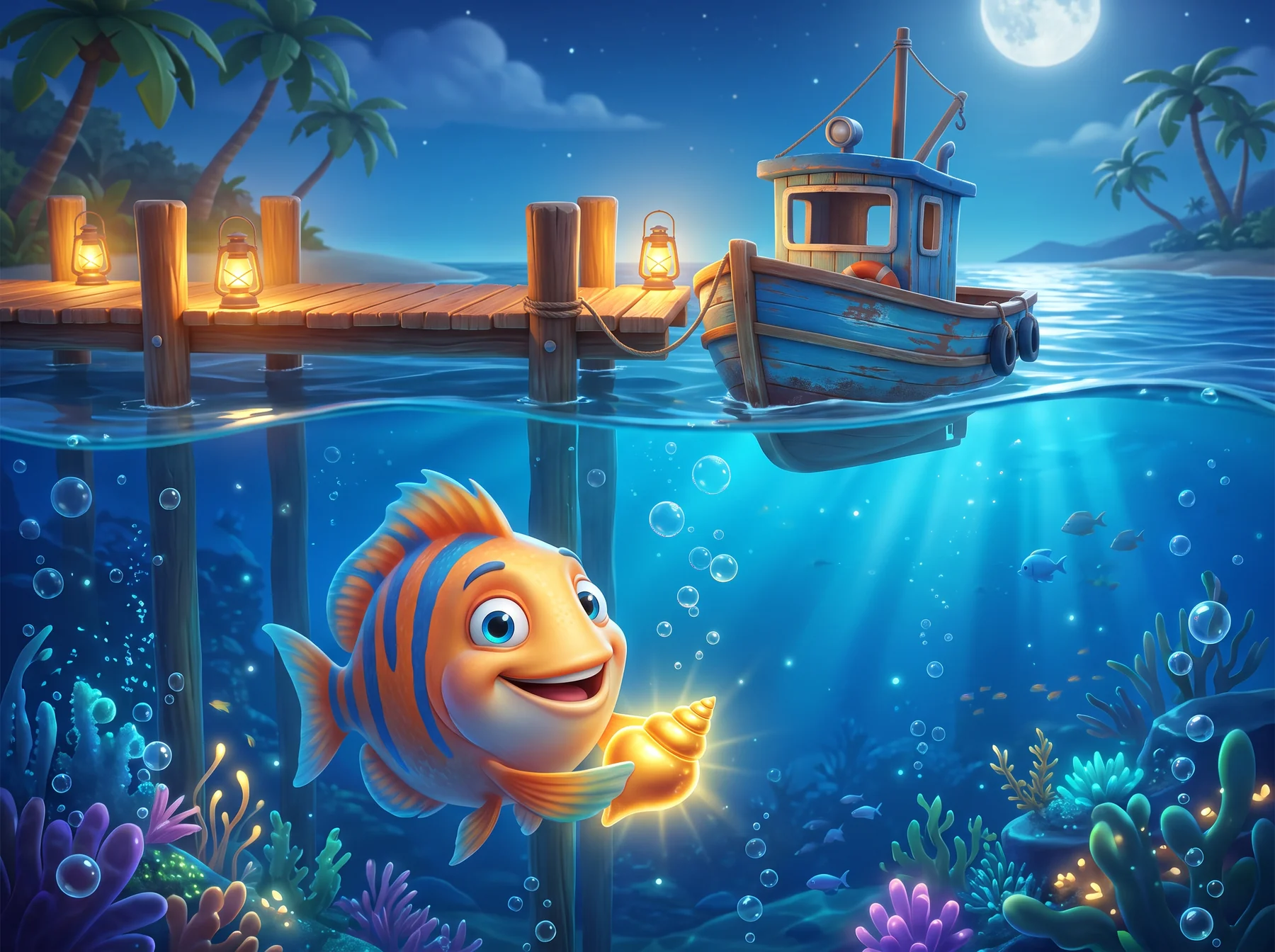 Illustration for The Shell Under Moon Jetty